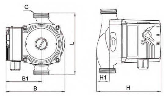 ابعاد و اندازه پمپ سیرکولاتور خطی ارس سری ACP ابعاد و اندازه پمپ سیرکولاتور خطی ارس سری ACP