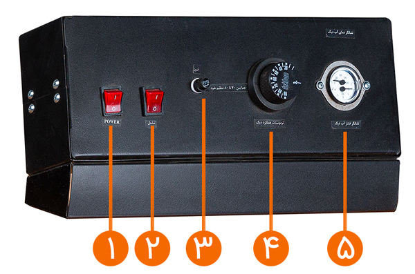 کنترل پنل دیگ فولادی آبگرم آذران صنعت امرتات (کالور)