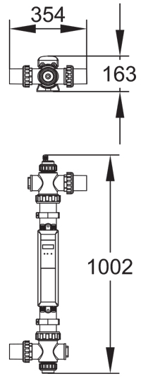 ابعاد و اندازه دستگاه ضدعفونی UV استخر ایمکس مدل NT-UV40