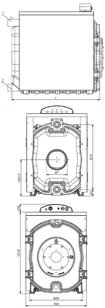 ابعاد و اندازه دیگ چدنی ام آی تری مدل L90