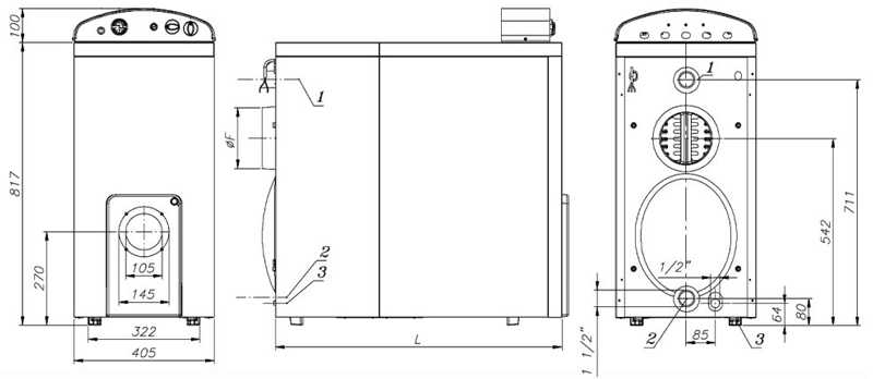 ابعاد و اندازه دیگ چدنی MI3 سری S90 ابعاد و اندازه دیگ چدنی MI3 سری S90