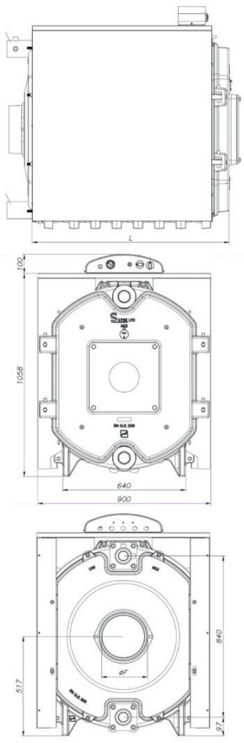 ابعاد و اندازه دیگ چدنی ام آی تری مدل SL90
