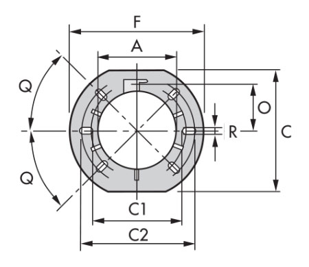 ابعاد و اندازه فلنچ مشعل گازسوز خانگی ریلو Riello مدل BS1
