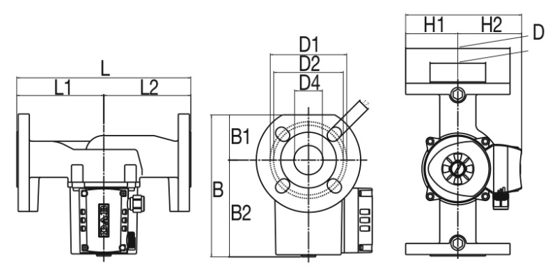 جدول ابعاد و اندازه پمپ داب سری B