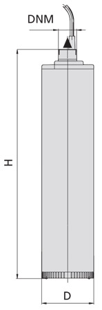 ابعاد و اندازه پمپ شناور تمام استیل اسپرونی سری SCMX3