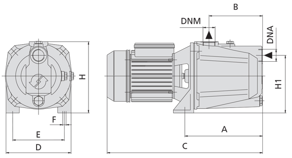 دیاگرام هد و دبی پمپ آبرسانی جتی سری CAM اسپرونی Speroni