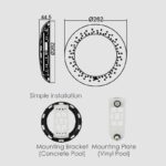 چراغ استخر روکار LED ایمکس E-LUMEN-441 آفتابی - Image 3
