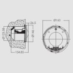 چراغ استخر توکار LED ایمکس S100 مهتابی - Image 3