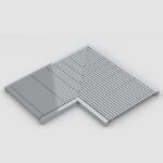 گریل خطی کنج استیل آکوآمارین مدل ارس 50 سانتی - Image 2