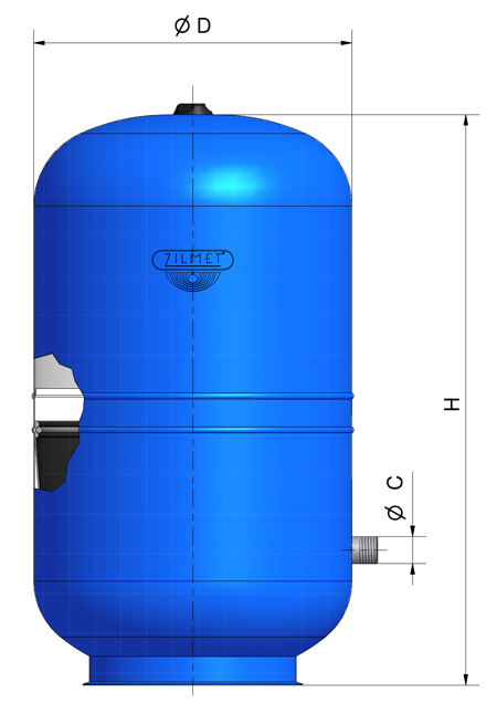 مشخصات ابعادی منبع انبساط دیافراگمی zilmet