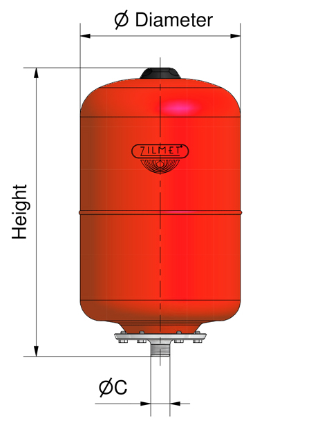 مشخصات ابعادی منبع انبساط zilmet