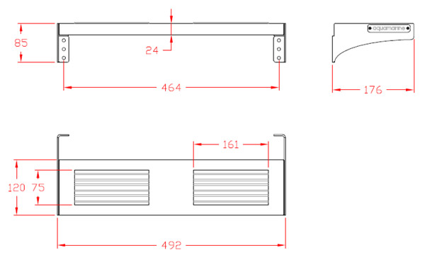 ابعاد و اندازه نردبان چند تکه استخر استپ+ریویرا آکوامارین 
